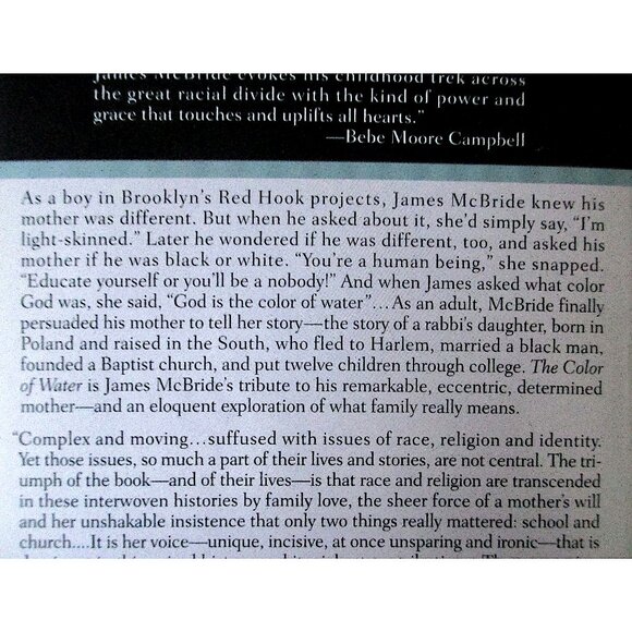 Book: The Color of Water by James McBride - Picture 3 of 5